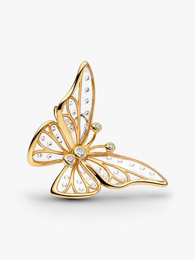 Duży charms Ażurowy motyl