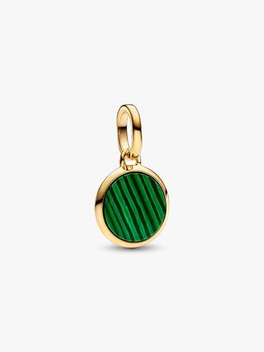 Mały zielony charms-medalion do grawerowania