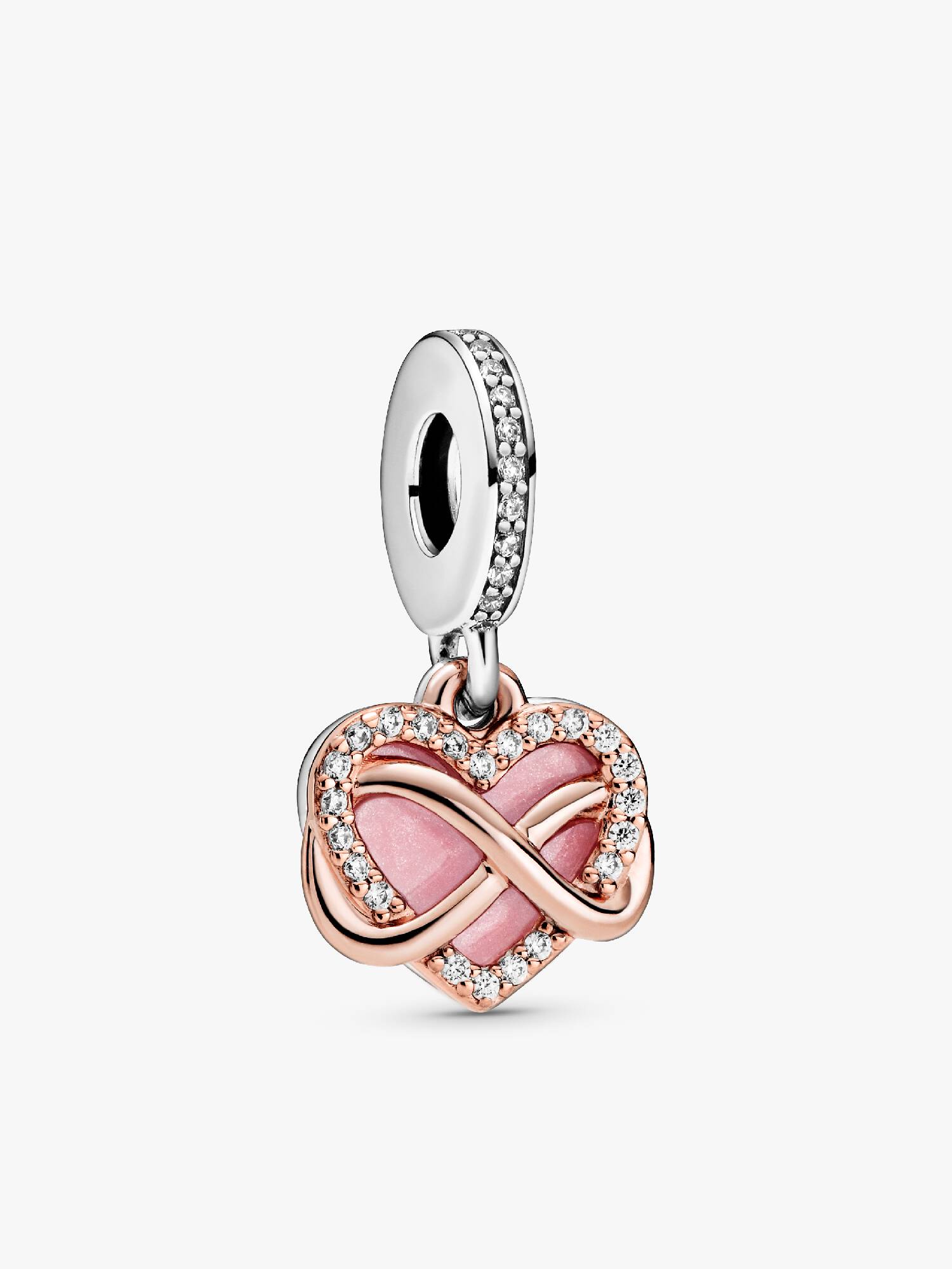 Błyszczący charms-zawieszka Na zawsze w sercu