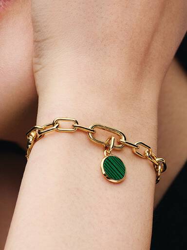 Mały zielony charms-medalion do grawerowania