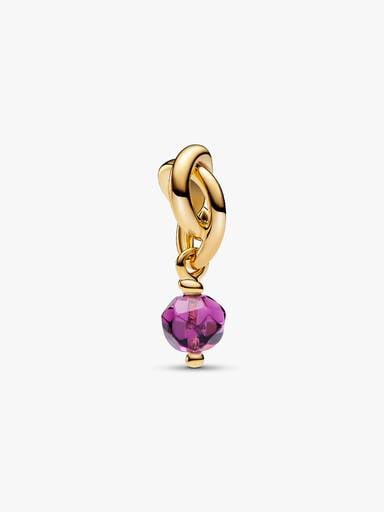 Fasetowany charms-zawieszka Fioletowy symbol wieczności