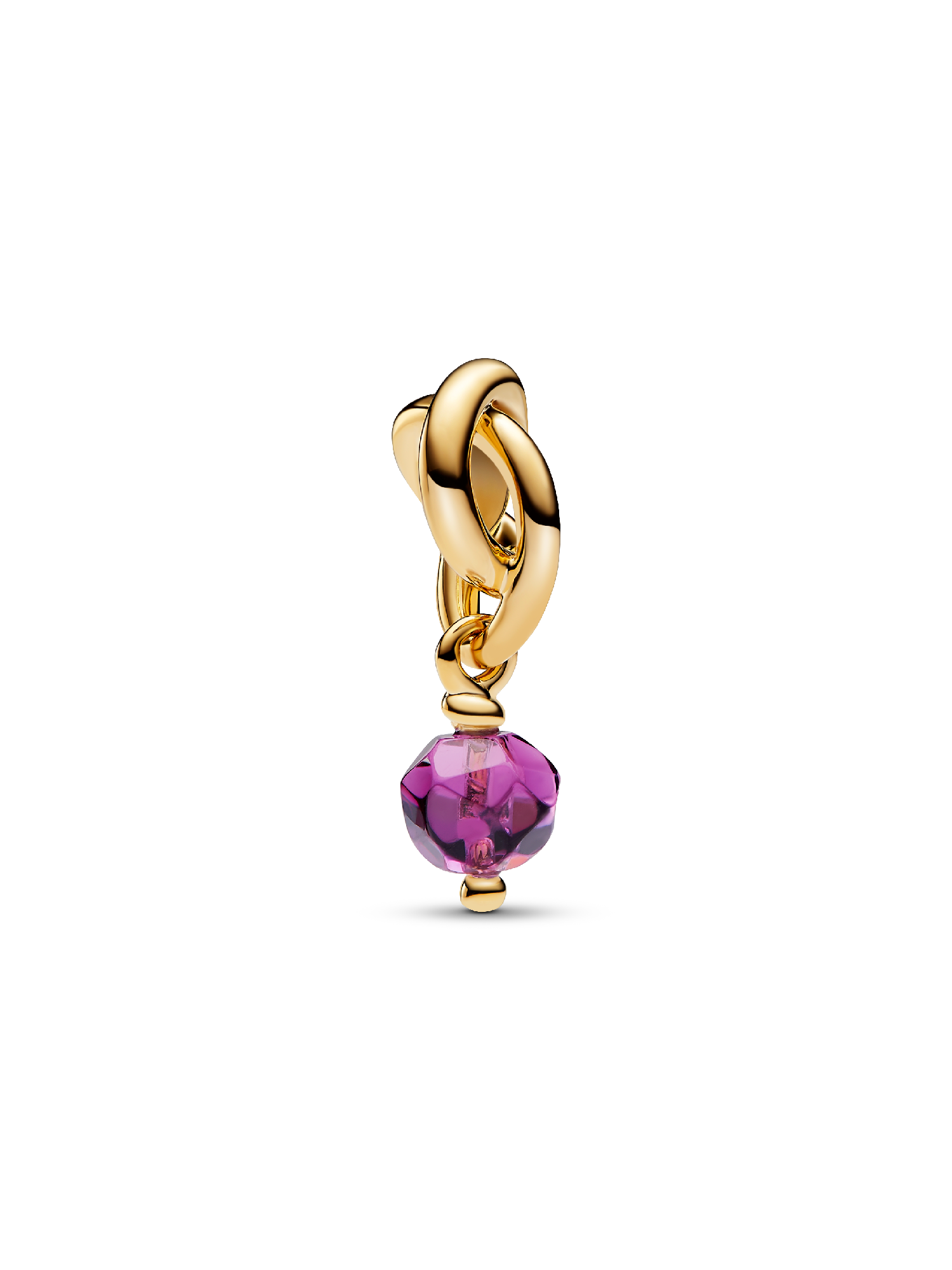 Fasetowany charms-zawieszka Fioletowy symbol wieczności