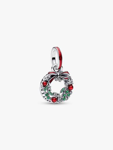 Podwójny charms-zawieszka Świąteczny wianek