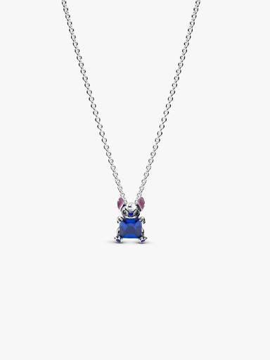 Krótki naszyjnik Disney Stitch z niebieskim kamieniem