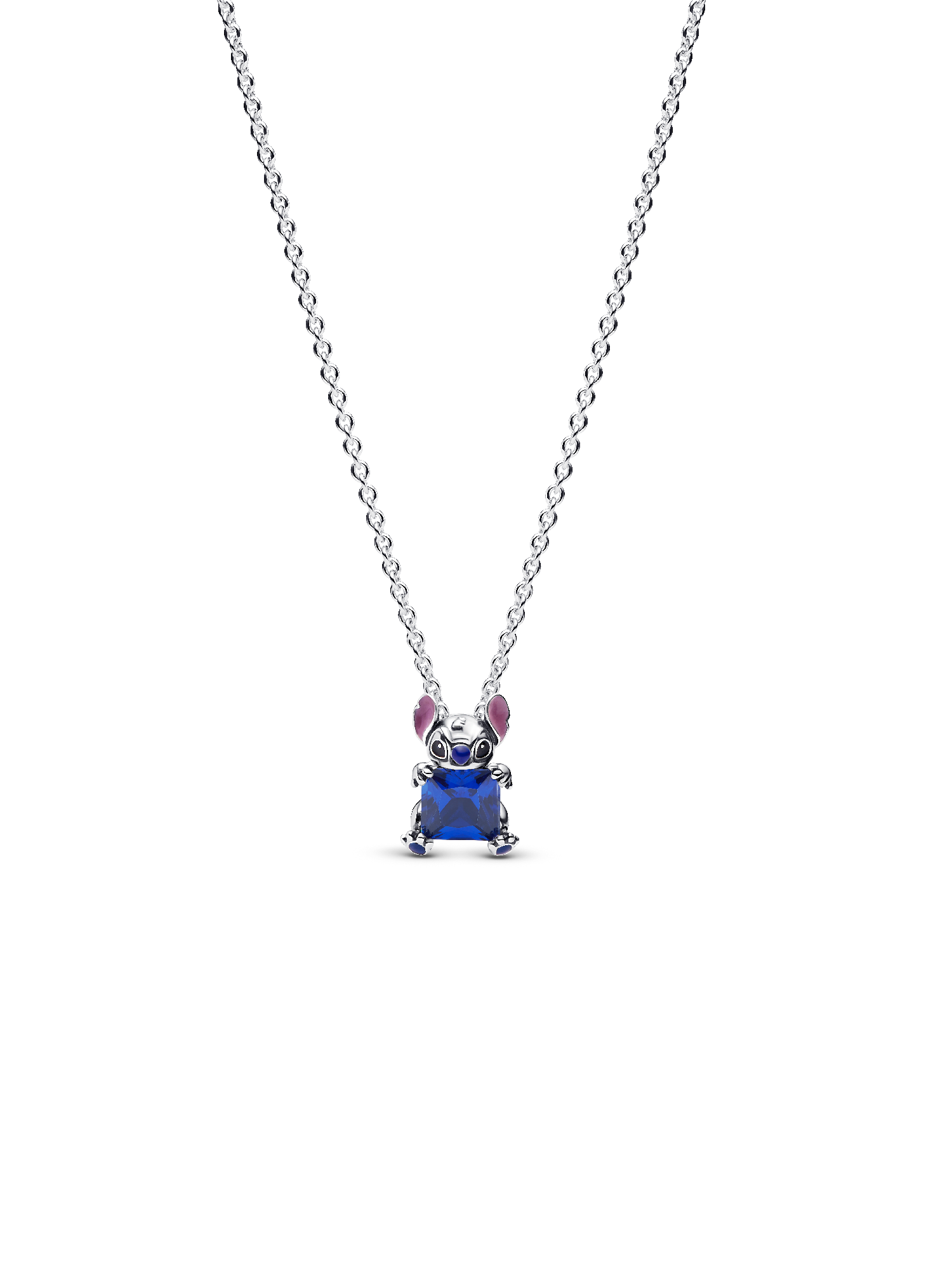Krótki naszyjnik Disney Stitch z niebieskim kamieniem