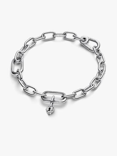 Mały charms-zawieszka Pandora ME w kształcie serca z dziurką od klucza