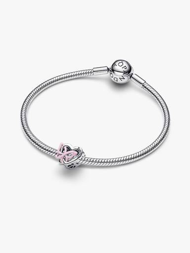 Charms Splecione serce i motyl
