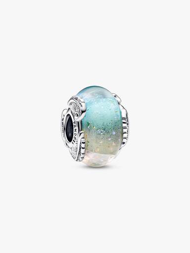 Charms z wielokolorowego szkła Murano Zakrzywione pióro