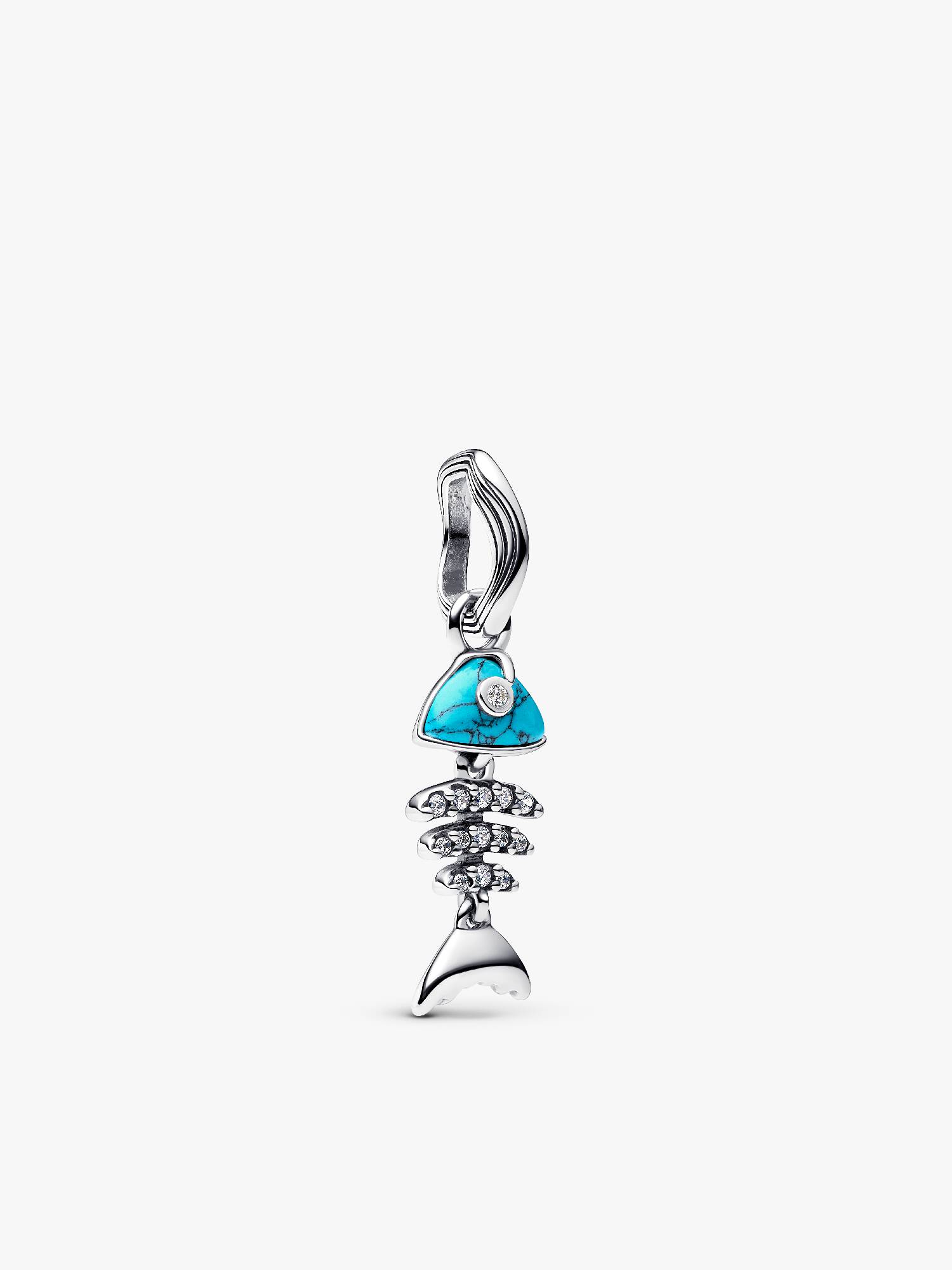 Charms-zawieszka Turkusowy szkielet ryby