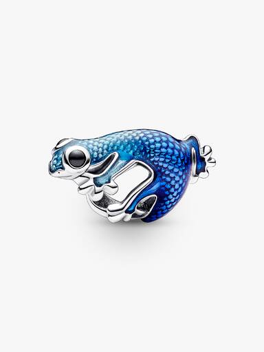 Charms Niebieski metaliczny gekon