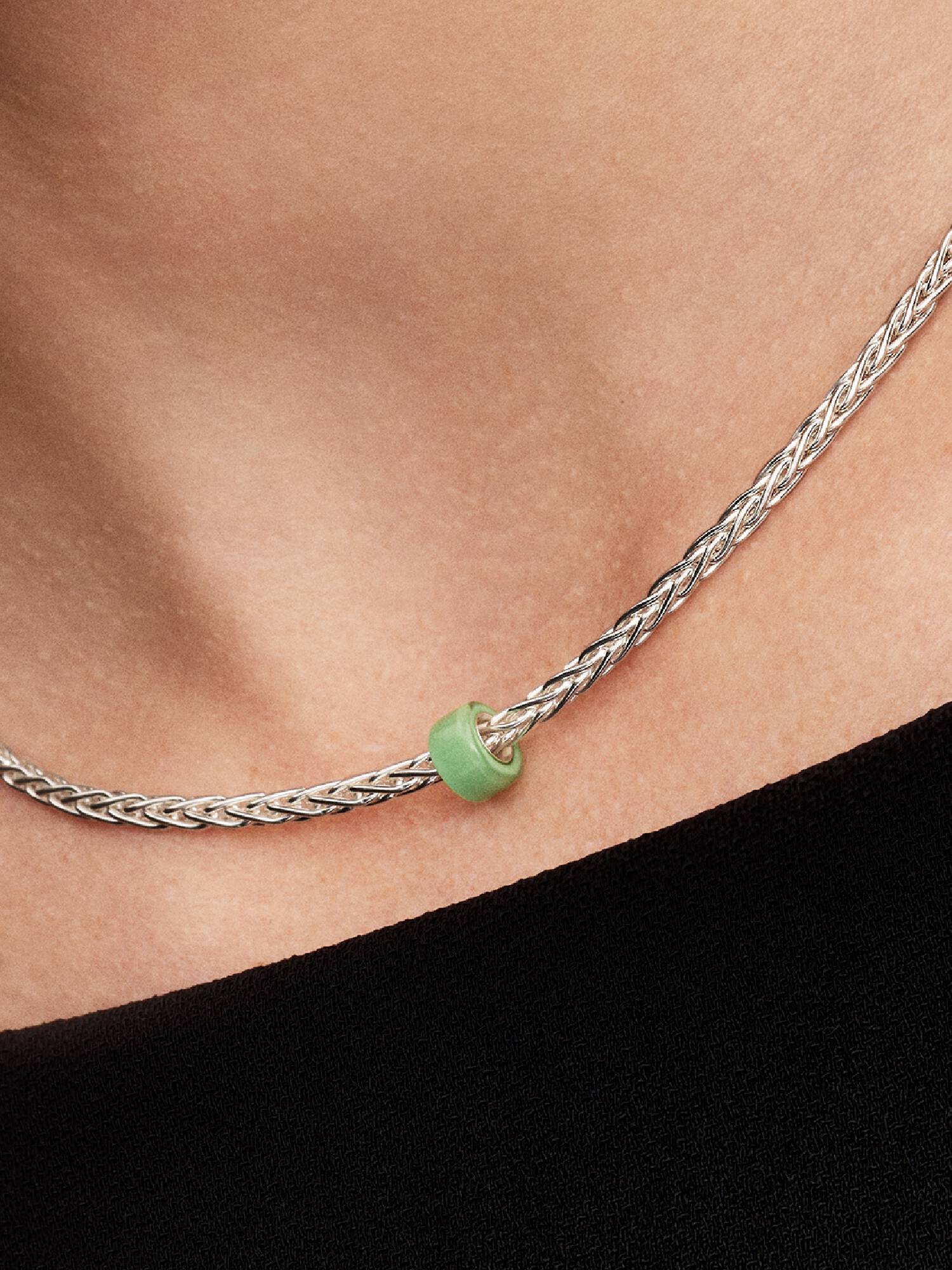 Mały charms Zielone szkło Murano
