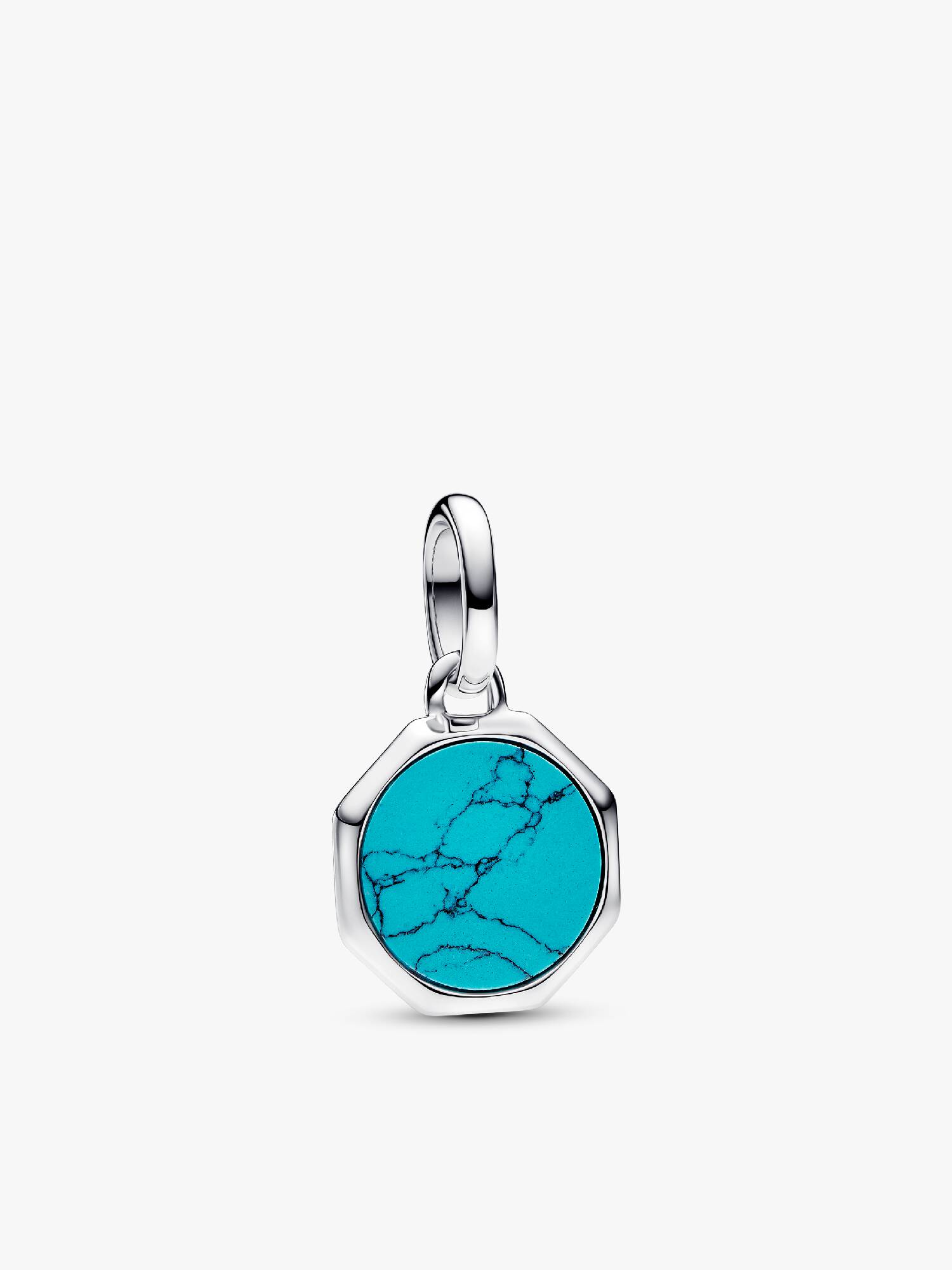 Mały turkusowy charms-medalion do grawerowania