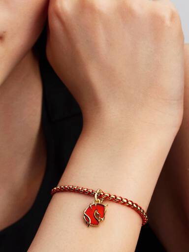 Charms-zawieszka ze szkła Murano Ognisty koń