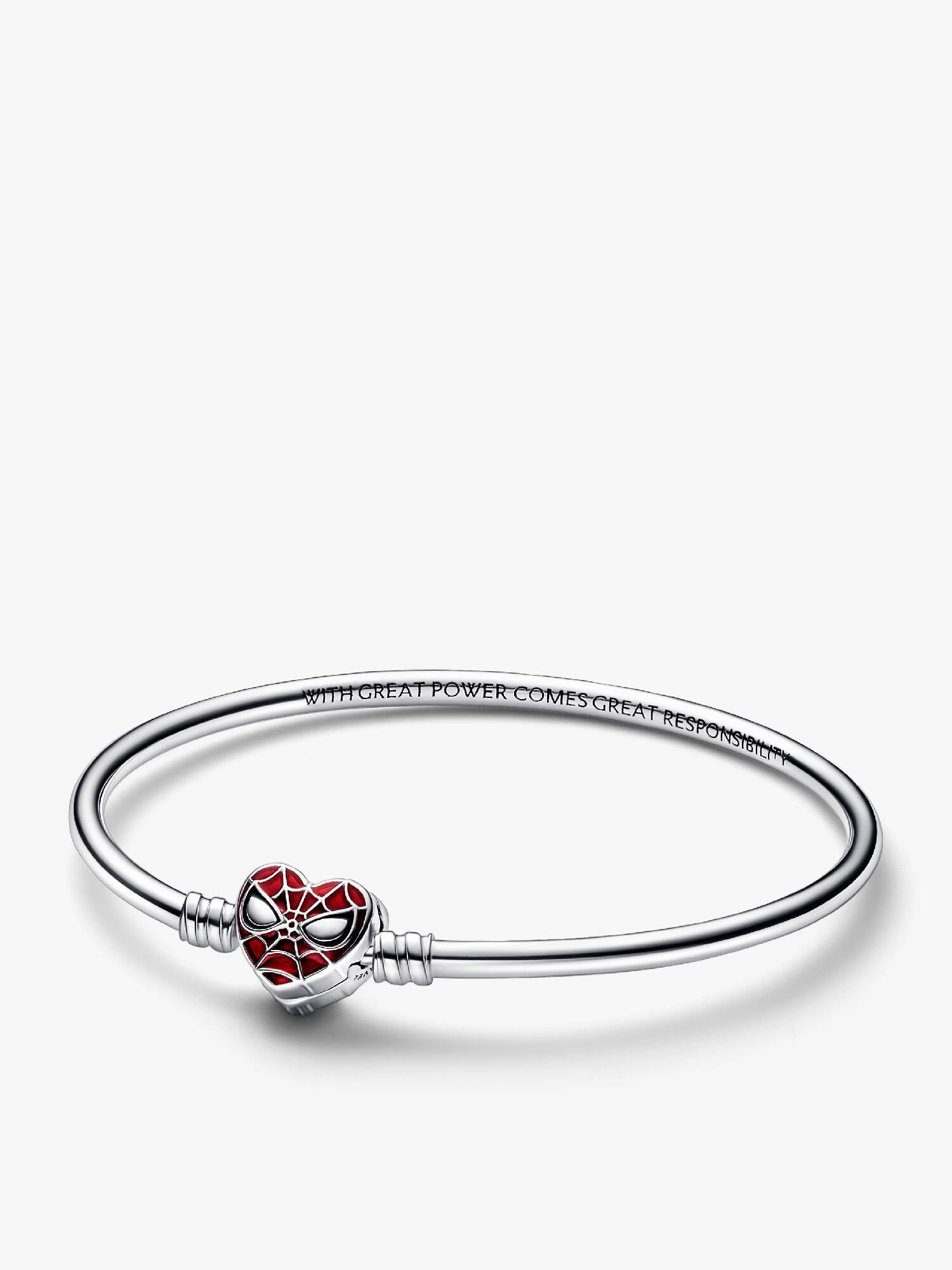 Pandora Moments Marvel Bransoletka bangle z zapięciem z maską Spider-Mana