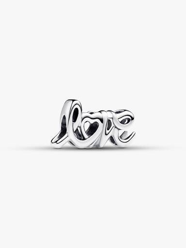 Charms w kształcie odręcznego napisu „love”