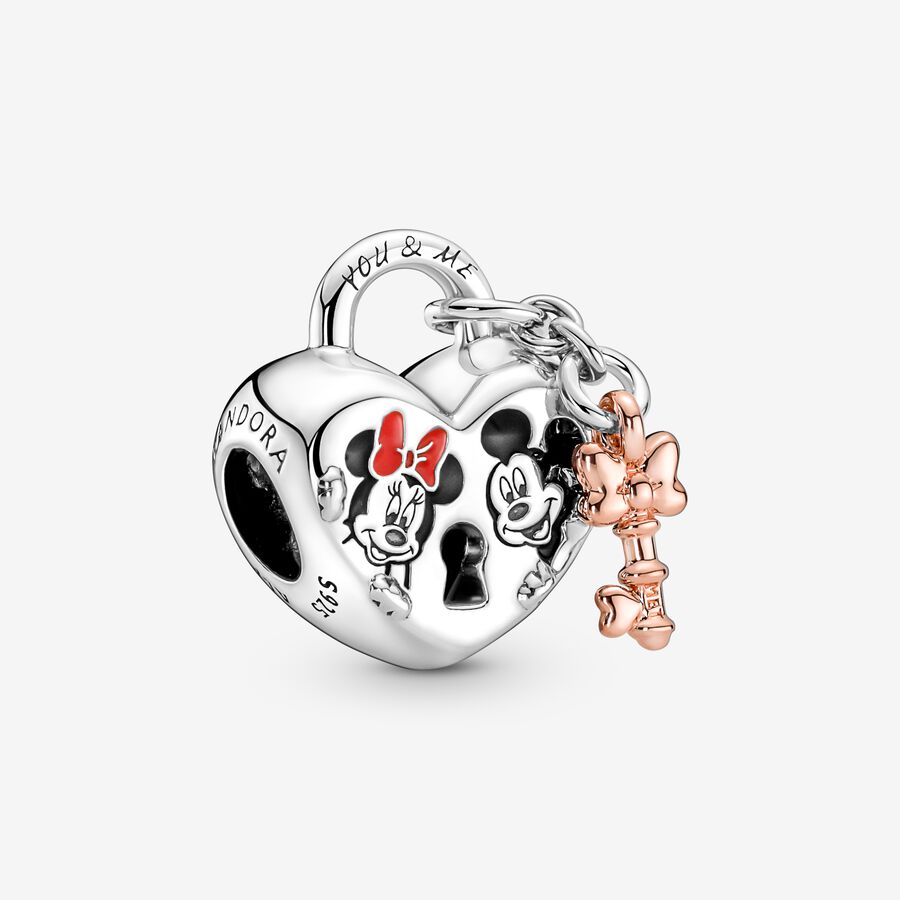 Charms Kłódka z Myszkami Miki i Minnie Disneya image number 0