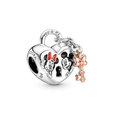 Charms Kłódka z Myszkami Miki i Minnie Disneya