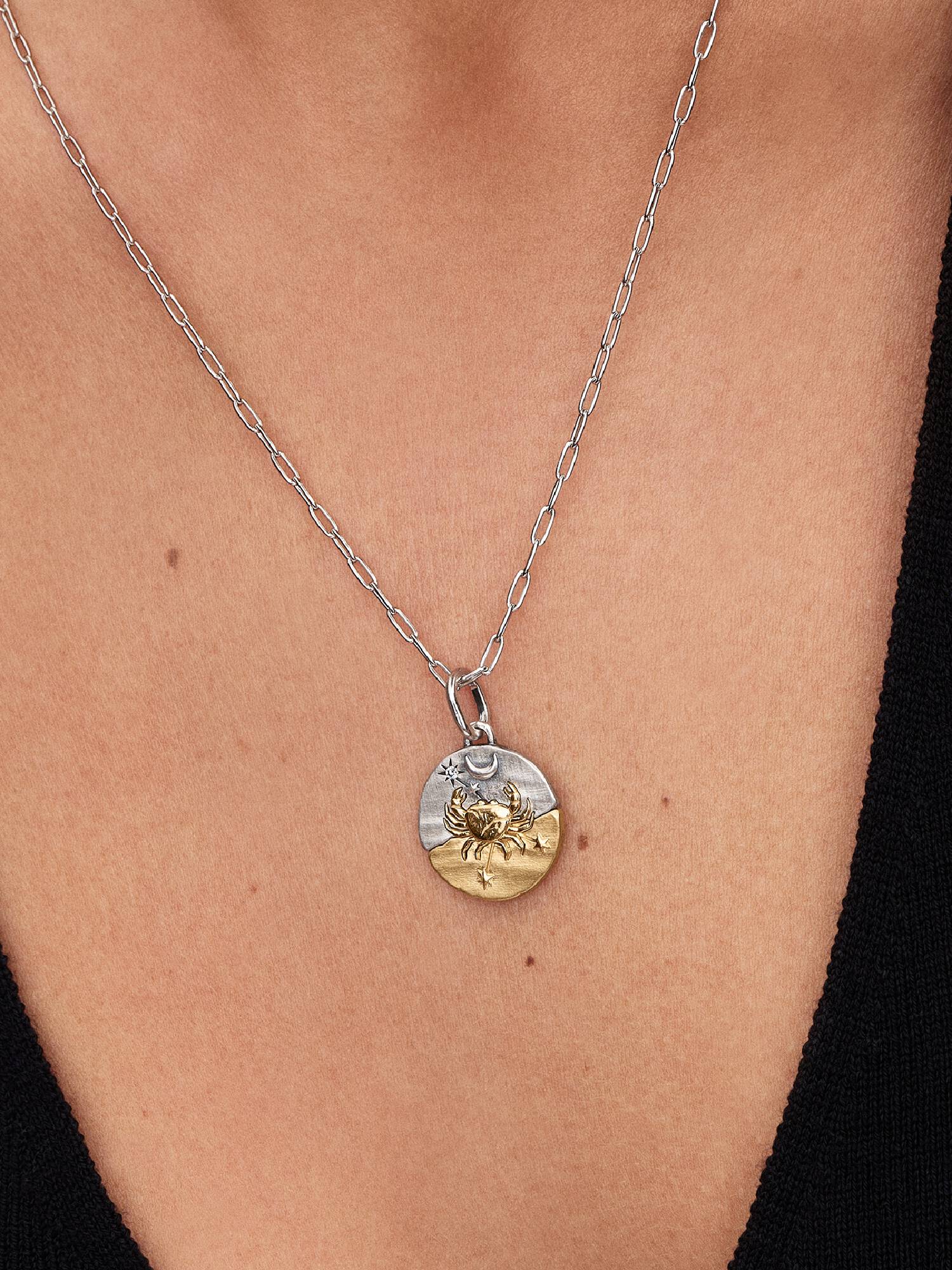 Charms-medalion ze znakiem zodiaku Rak
