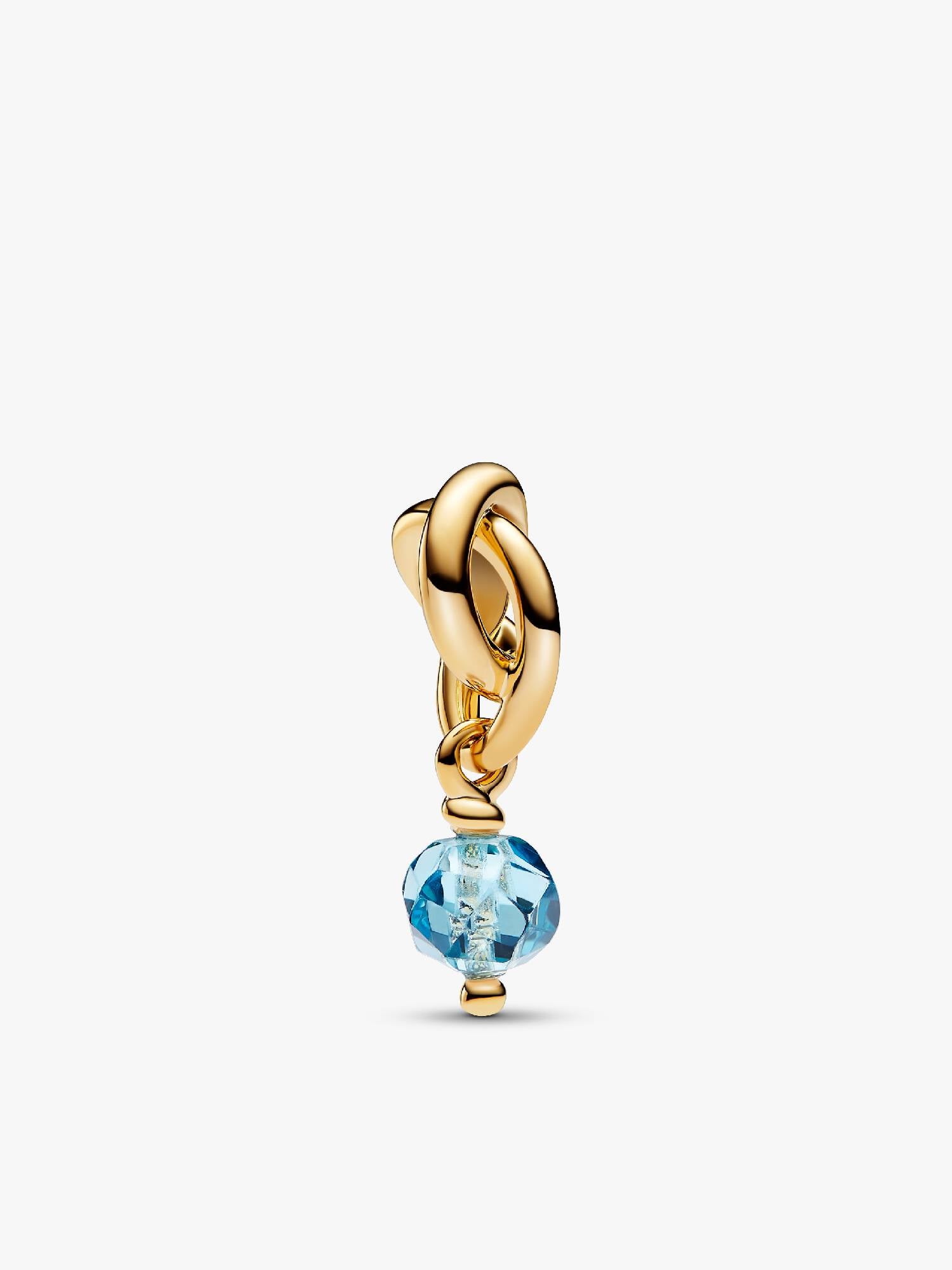 Fasetowany charms-zawieszka Jasnoniebieski symbol wieczności