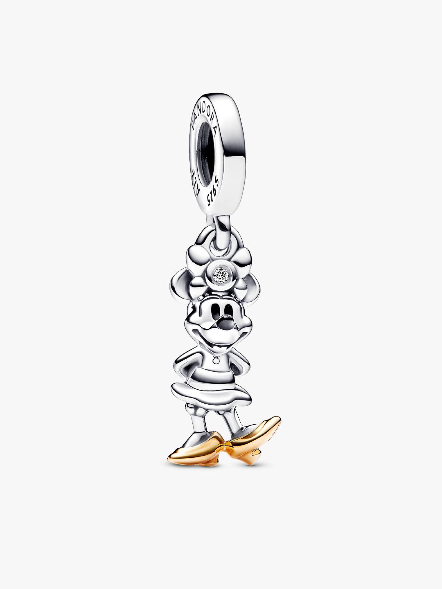 Disney 100 Charms-zawieszka Myszka Minnie z 0.009 karatowym diamentem wyhodowanym w laboratorium
