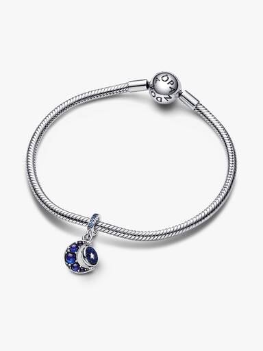 Lśniący charms-zawieszka Obrotowy księżyc