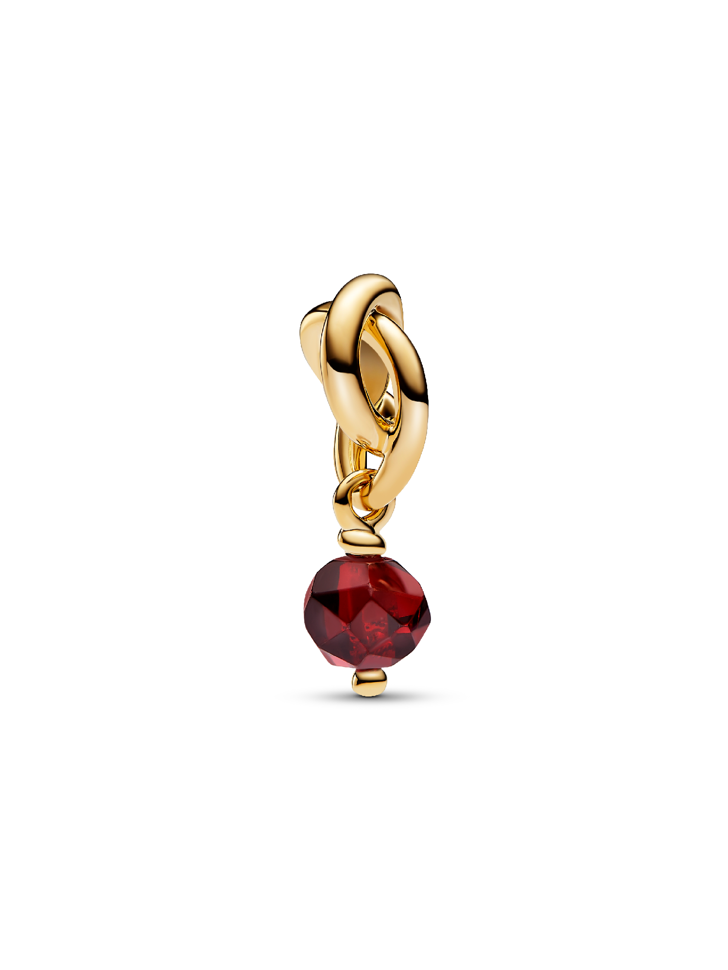 Fasetowany charms-zawieszka Ciemnoczerwony symbol wieczności