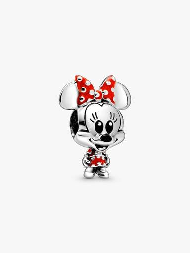 Disney Charms Myszka Minnie z sukienką i kokardą w grochy