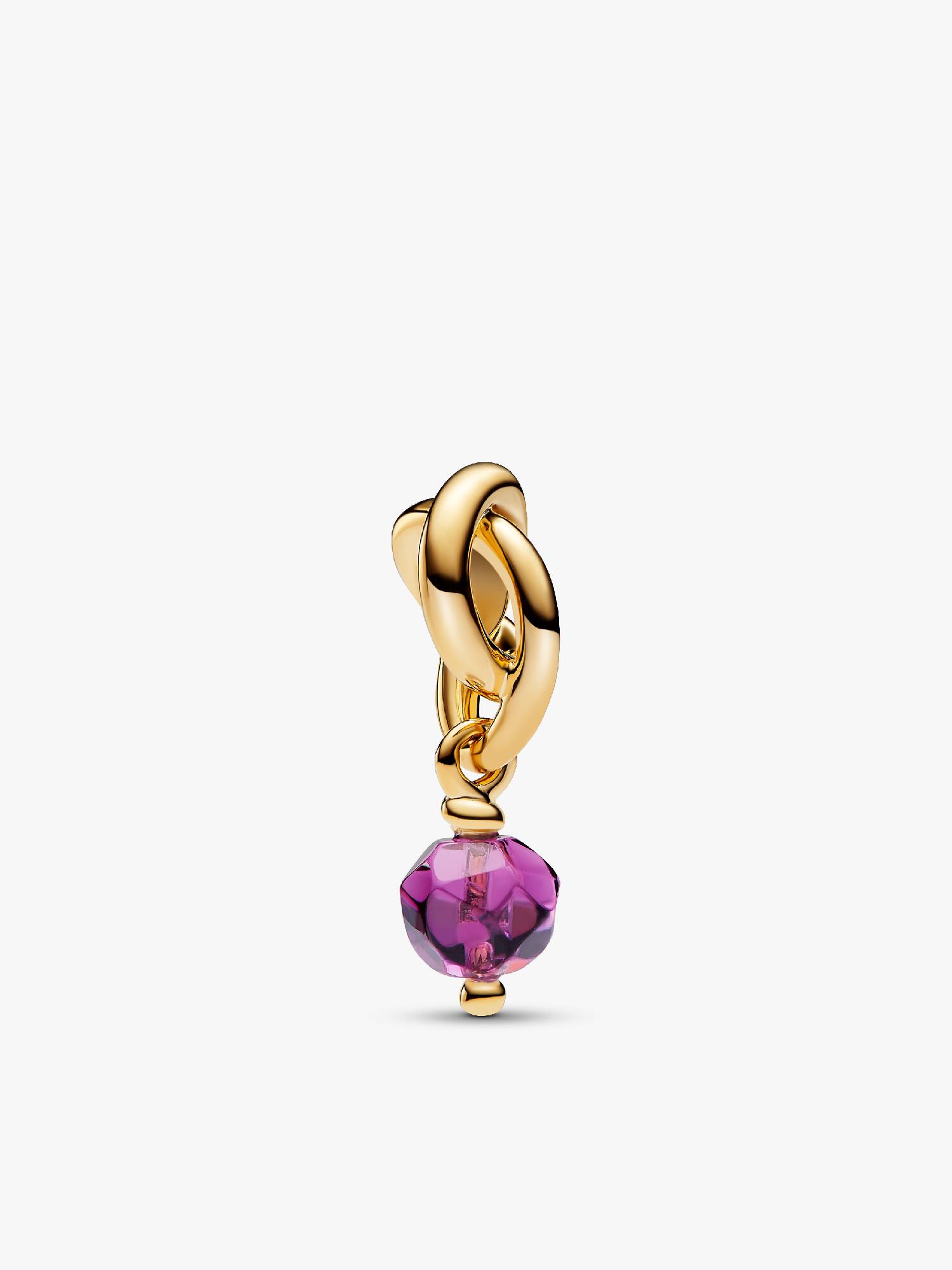 Fasetowany charms-zawieszka Fioletowy symbol wieczności