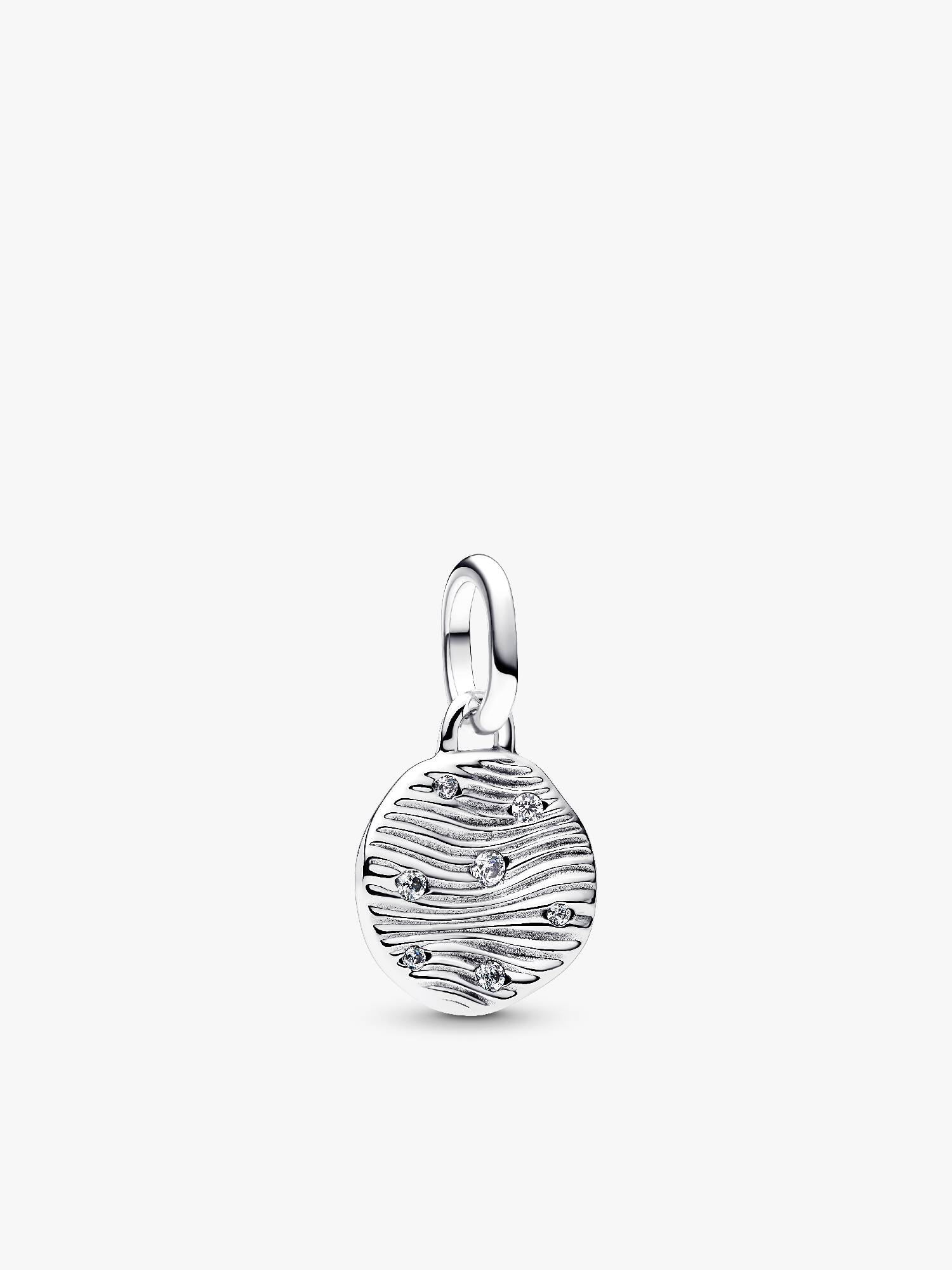Mały niebieski charms-medalion do grawerowania
