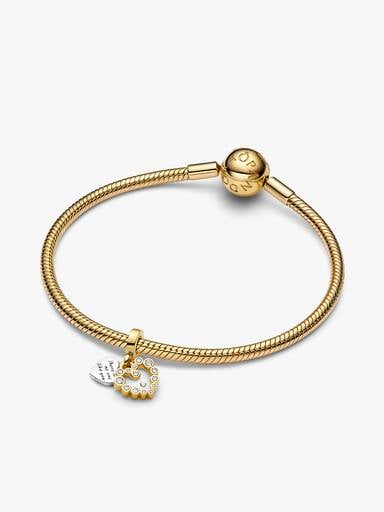 Podwójny charms-zawieszka Lśniące serce