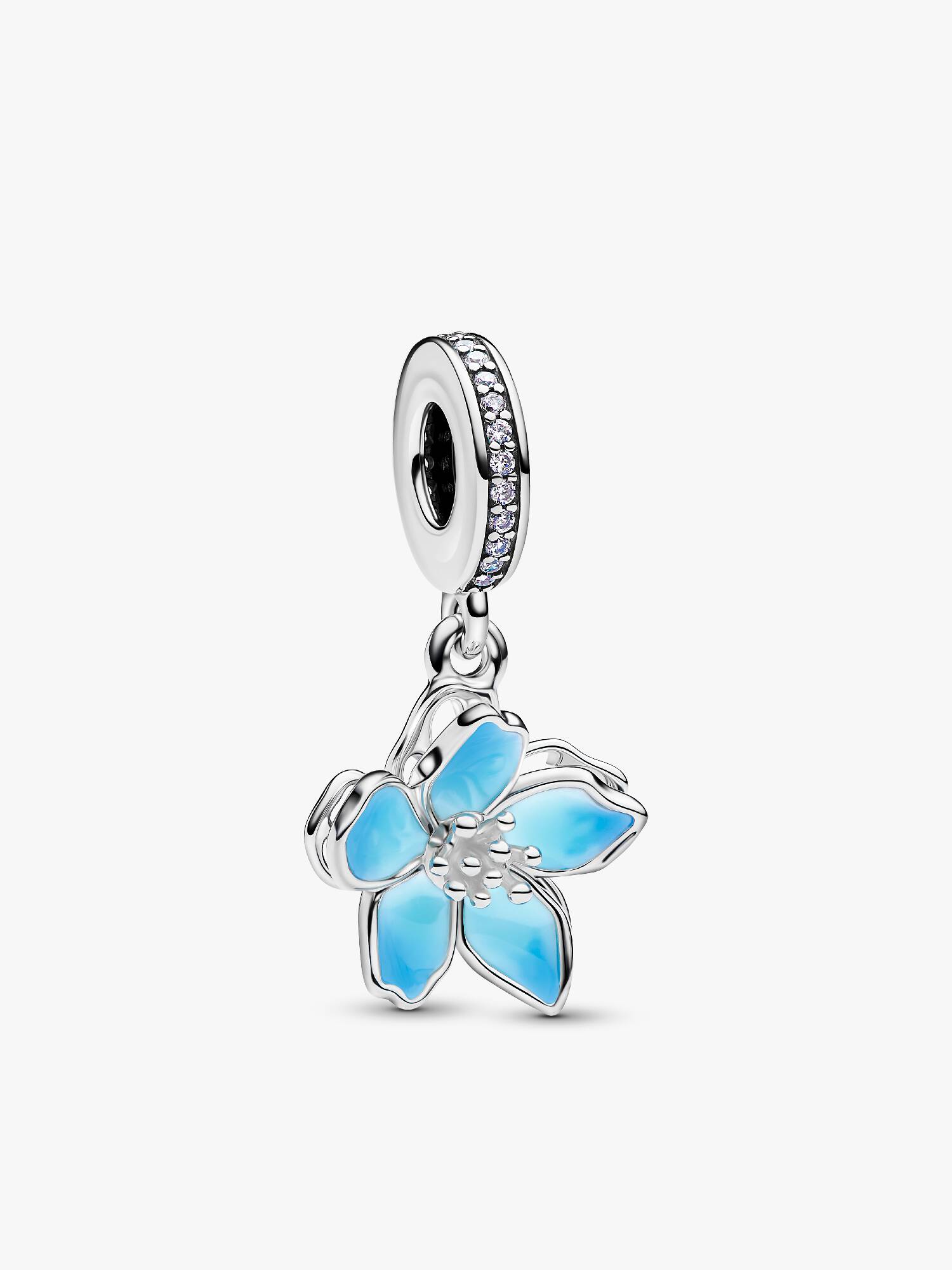 Charms-zawieszka Błękitny kwiat