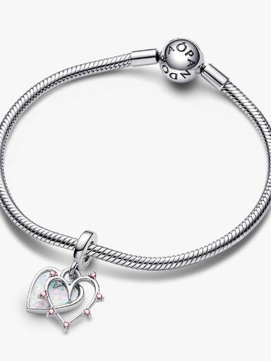 Podwójny charms-zawieszka Opalizująca przyjaźń