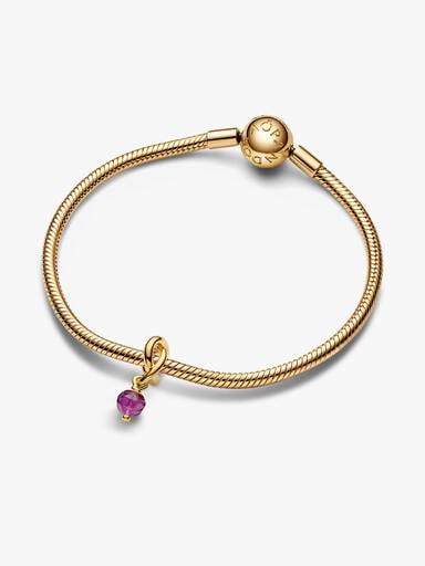 Fasetowany charms-zawieszka Fioletowy symbol wieczności