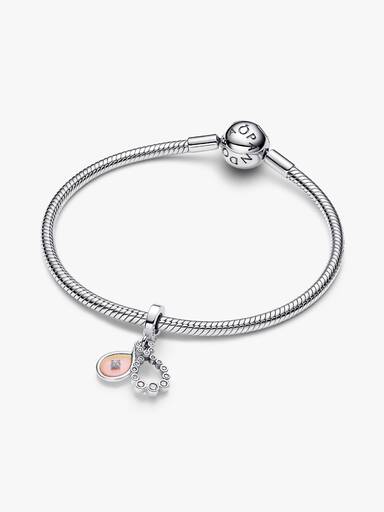 Podwójny charms-zawieszka Opalizująca wieczność