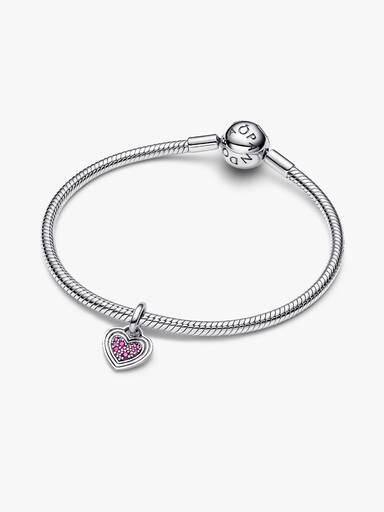 Charms-zawieszka do grawerowania Różowe serce miłości