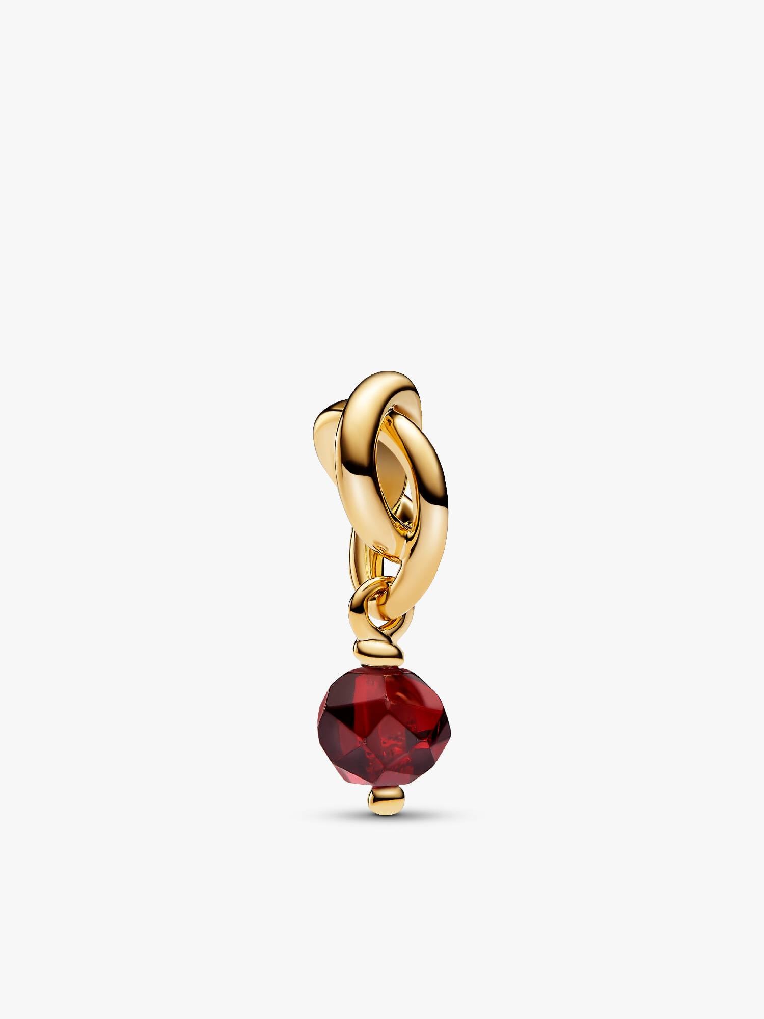 Fasetowany charms-zawieszka Ciemnoczerwony symbol wieczności
