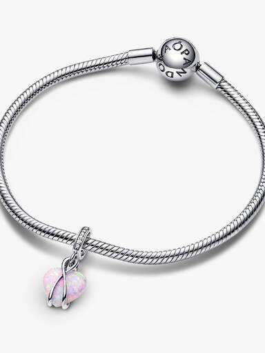 Opalizujący charms-zawieszka Serce mamy