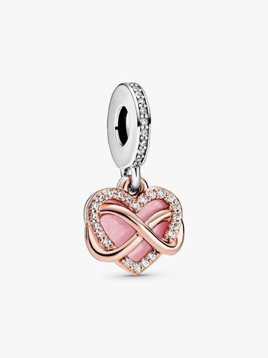 Błyszczący charms-zawieszka Na zawsze w sercu