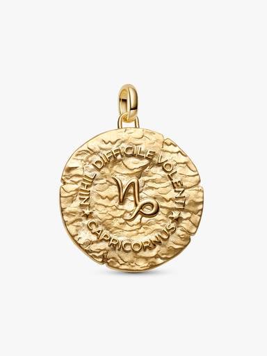 Duży charms-medalion ze znakiem zodiaku Koziorożec