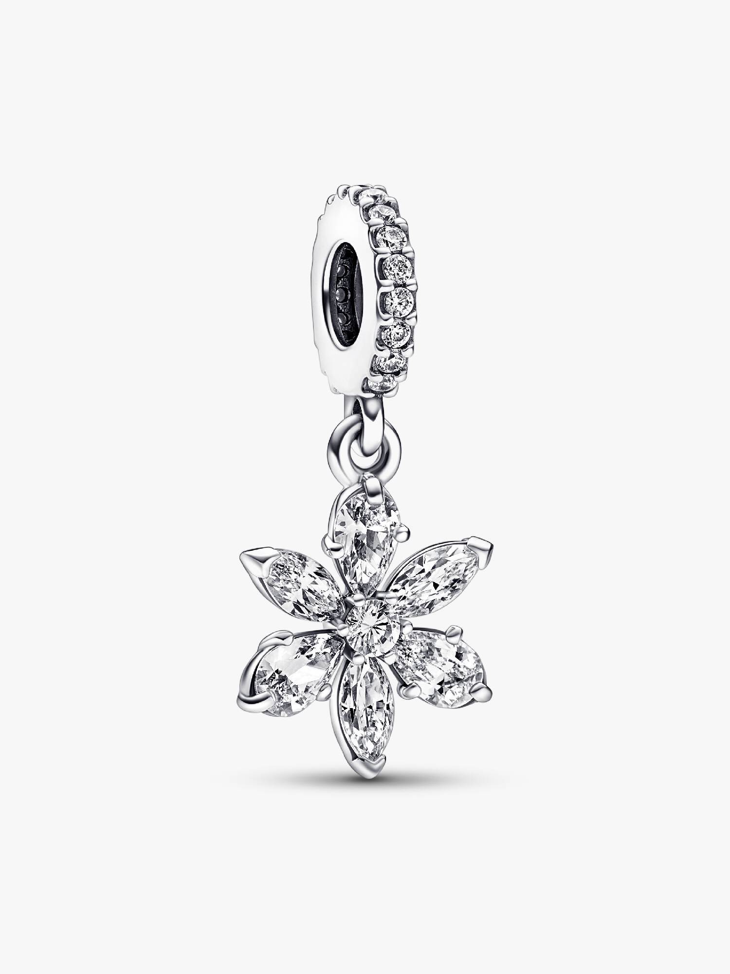 Okrągły lśniący charms-zawieszka ze zbiorem roślin