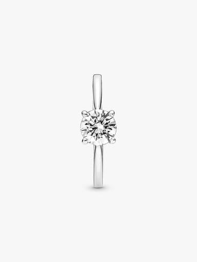 Lśniący pierścionek solitaire