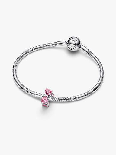 Charms Różowa kokarda