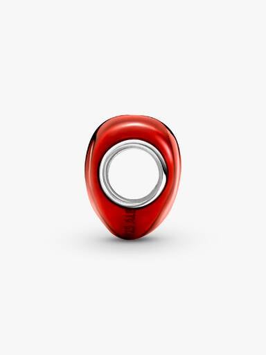 Charms Czerwone metaliczne serce