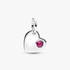 Lipiec Charms-zawieszka do grawerowania w kształcie serca z purpurowym kamieniem Lipiec Charms-zawieszka do grawerowania w kształcie serca z purpurowym kamieniem