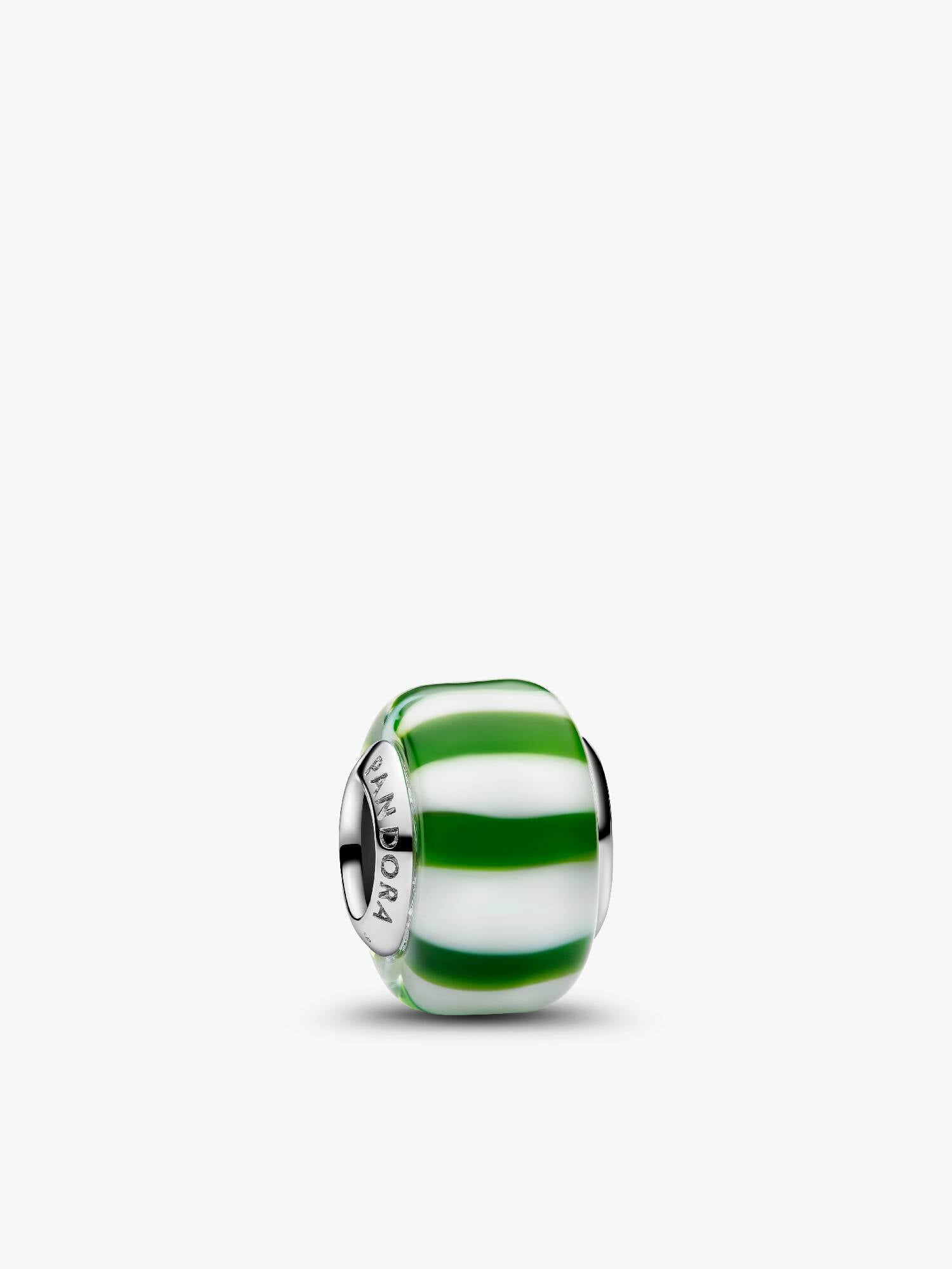 Charms Zielono-białe Murano, Platerowane platyną