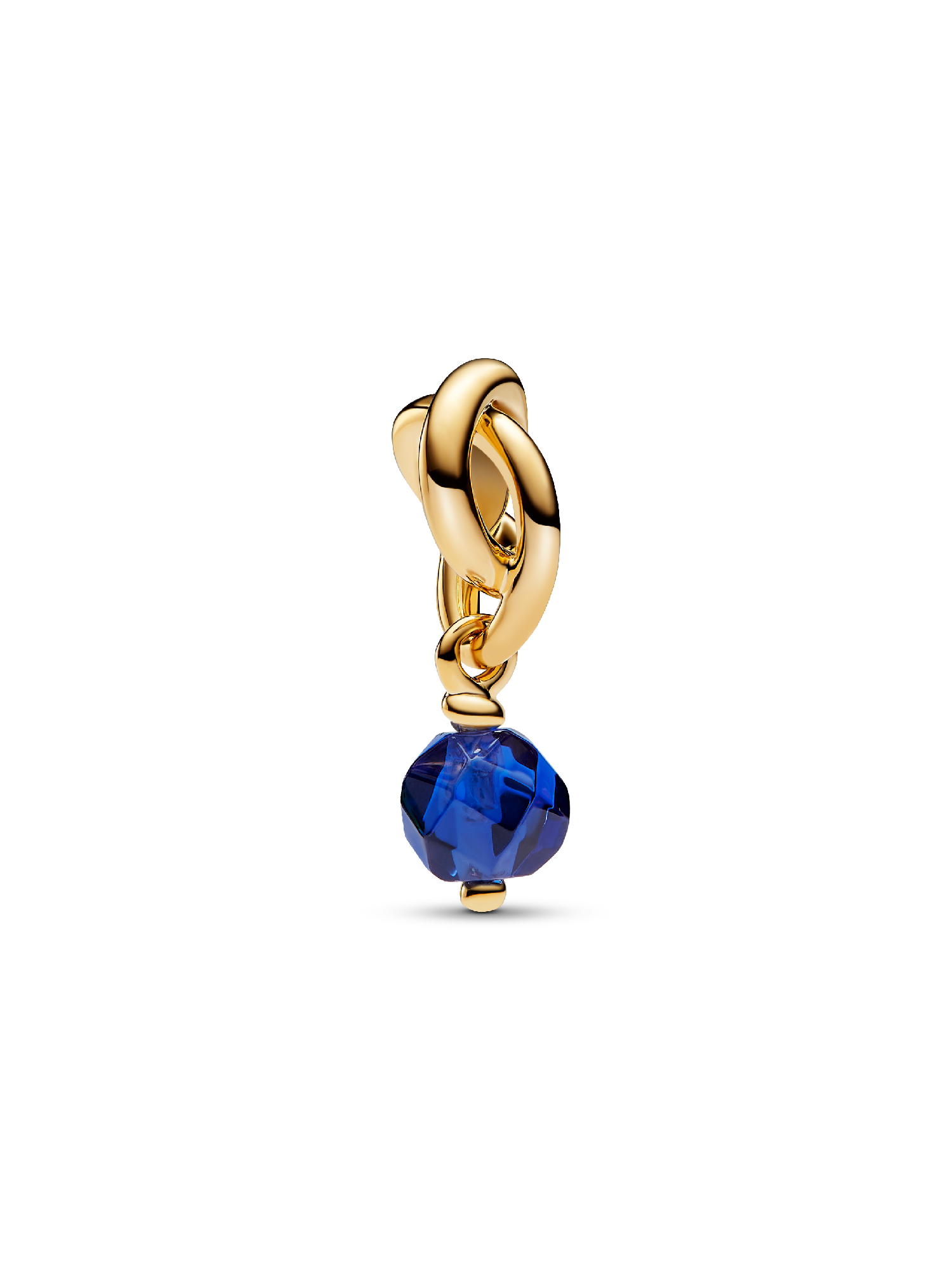 Fasetowany charms-zawieszka Ciemnoniebieski symbol wieczności