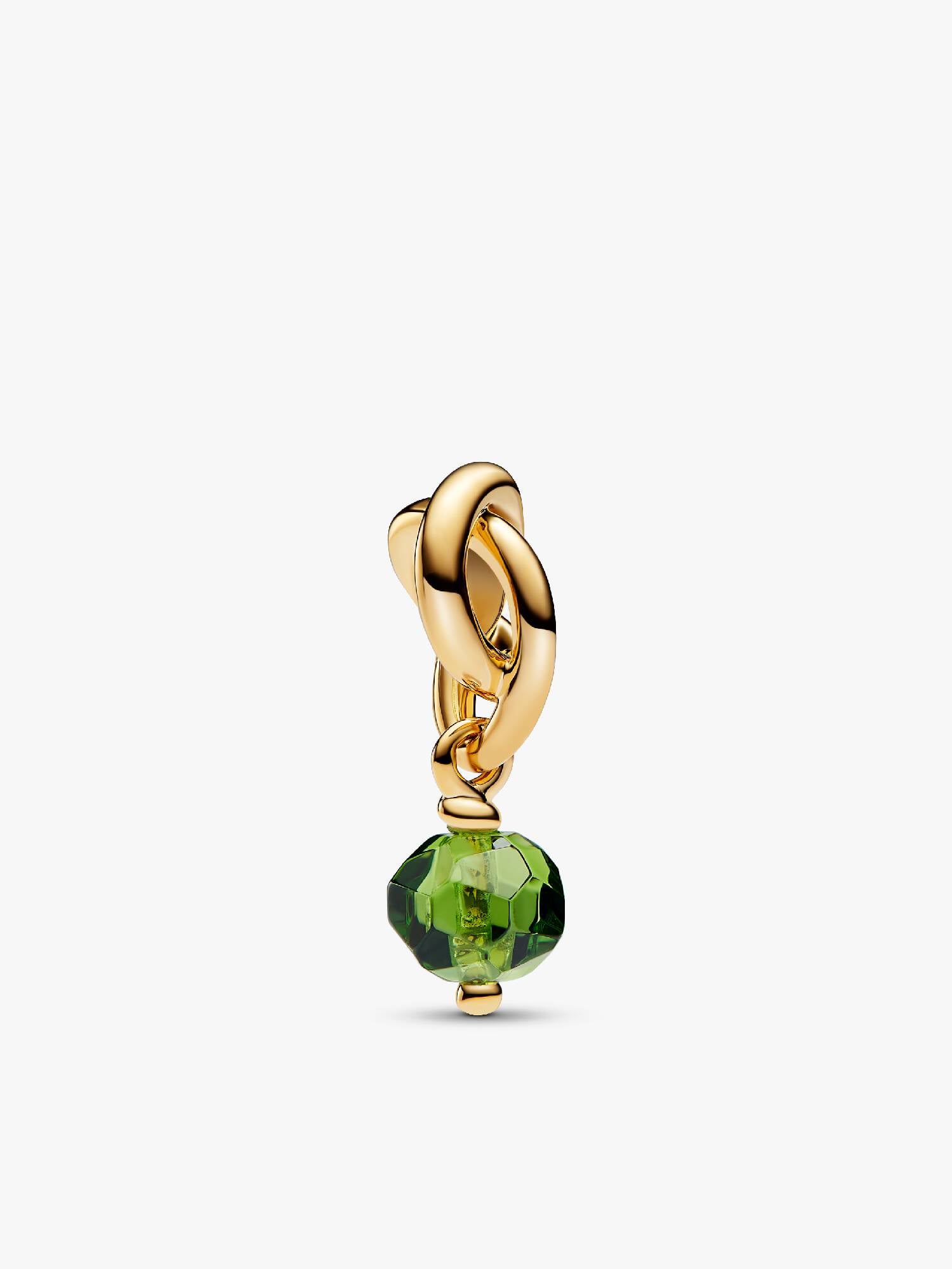Fasetowany charms-zawieszka Jasnozielony symbol wieczności