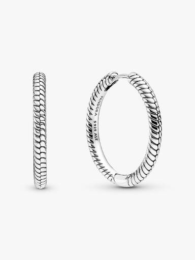 Kolczyki obręcze Pandora Moments Charm