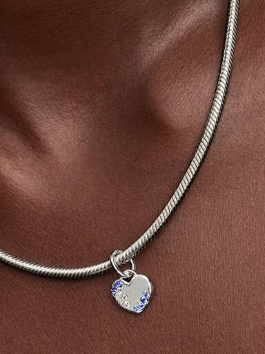 Błękitny błyszczący charms