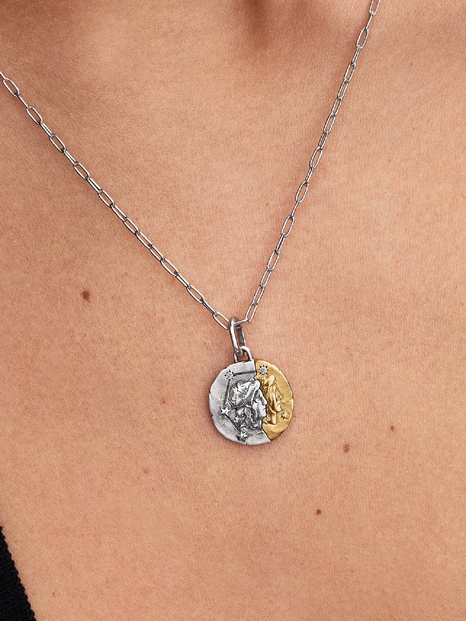 Charms-medalion ze znakiem zodiaku Bliźnięta